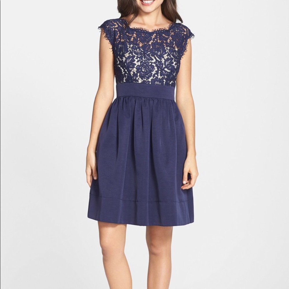 Eliza J Navy Dress